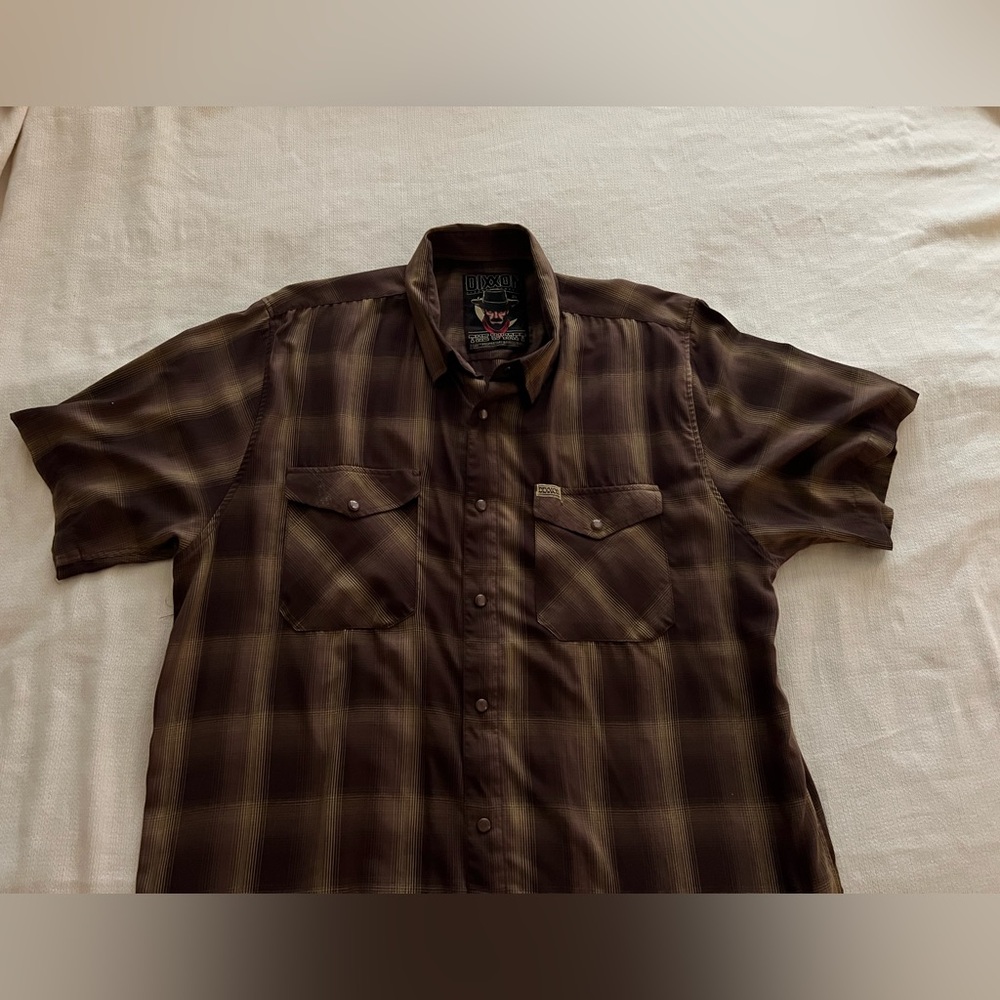 Dixxon Wyatt short sleeve bamboo snap shirt XXL